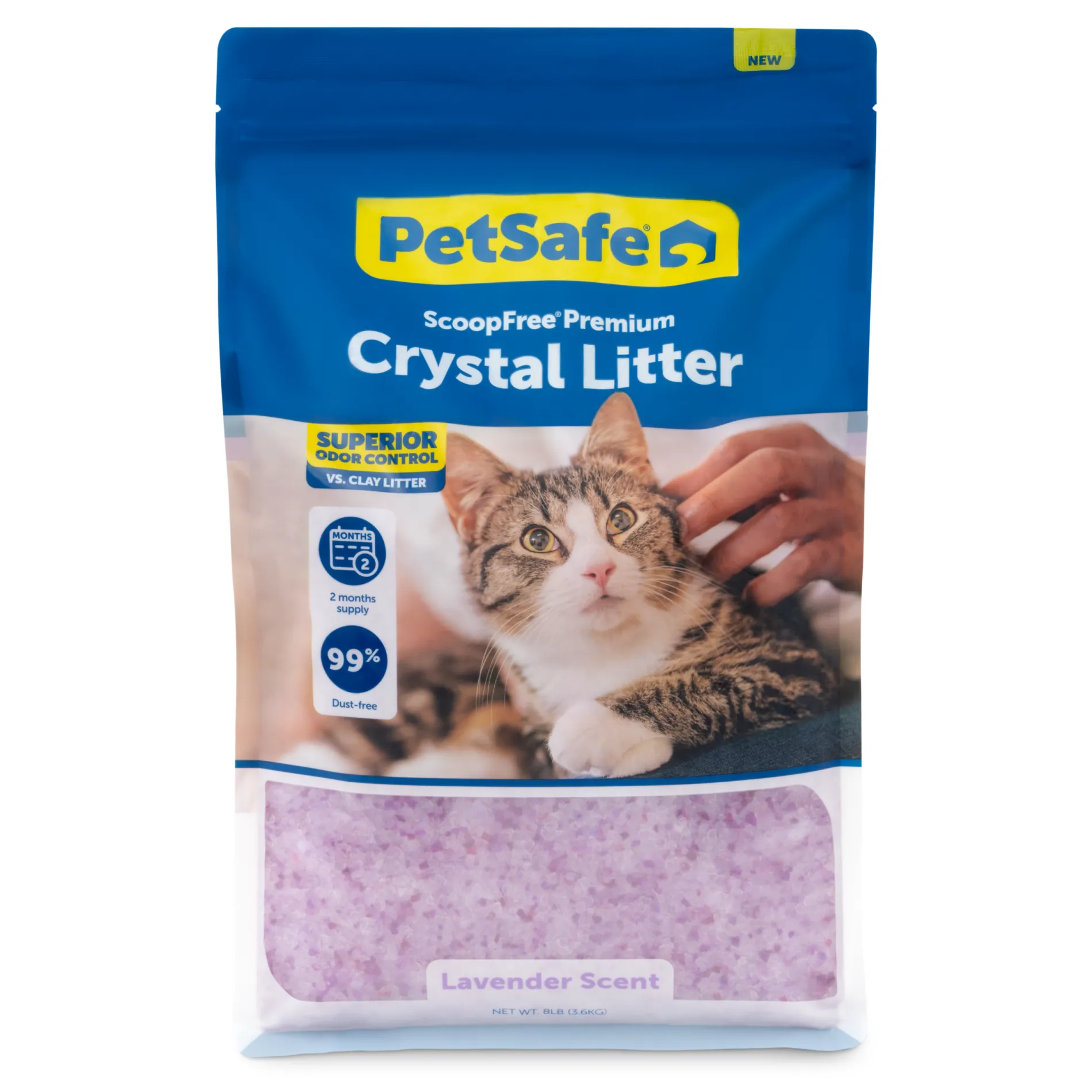 ScoopFree® Premium Crystal Litter 8 lb Bag, Lavender, 1-Pack-PetSafe Online