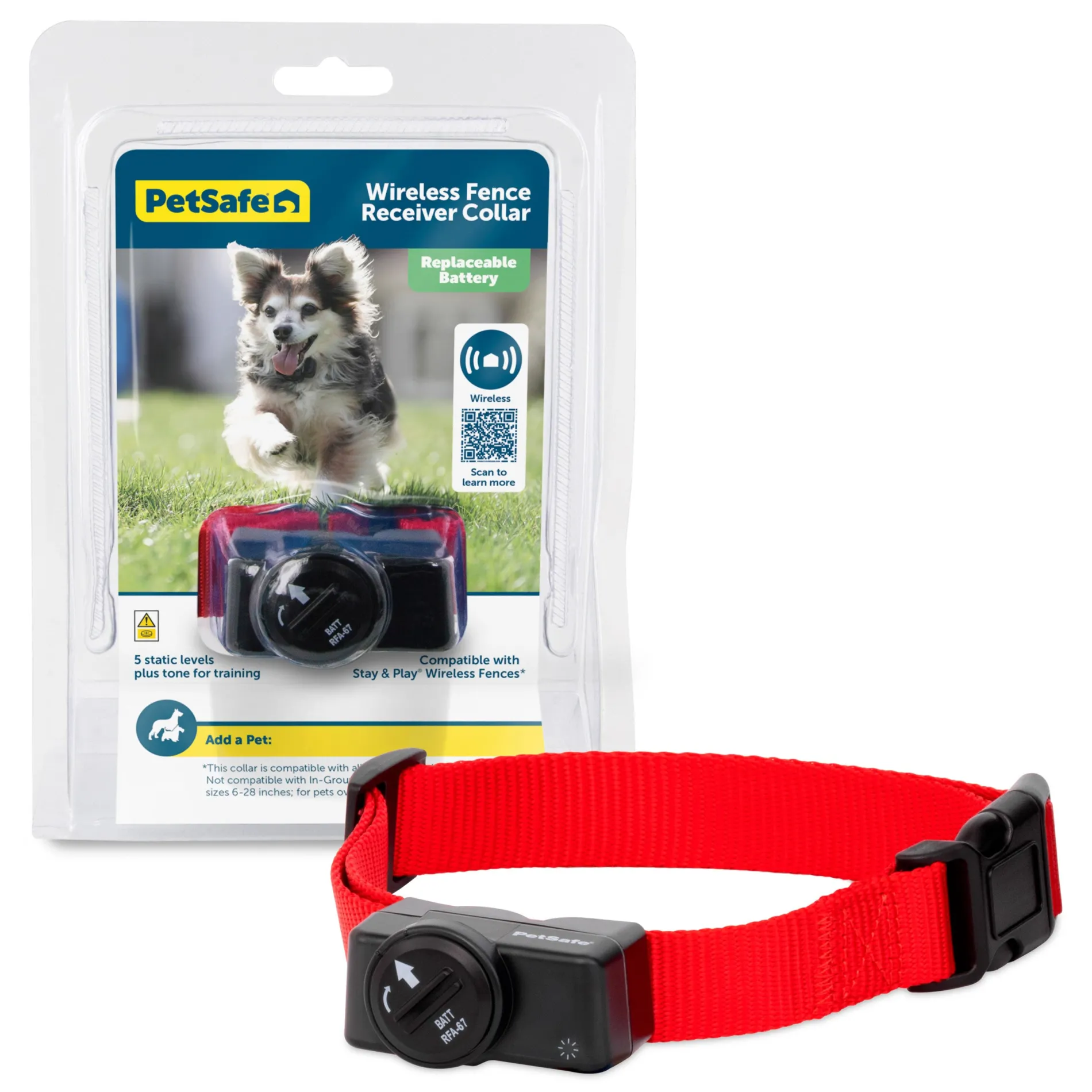 Wireless Pet Containment System Receiver Collar-PetSafe Clearance
